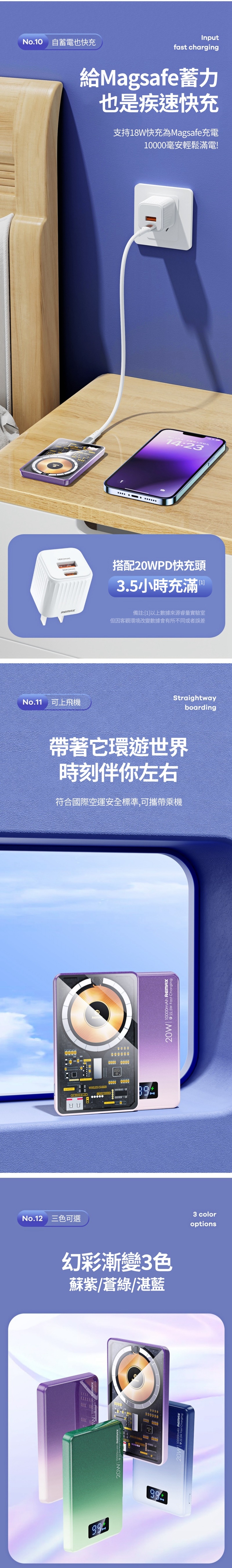 REMAX RPP-531 極光 15W磁吸行動電源 10000mAh - PChome 24h購物