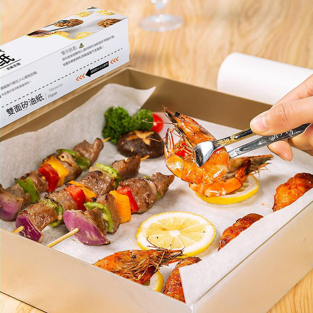 警示訊息:切小心避免處保存請勿直接接觸明火請勿放置溫度雙面矽油紙Paper